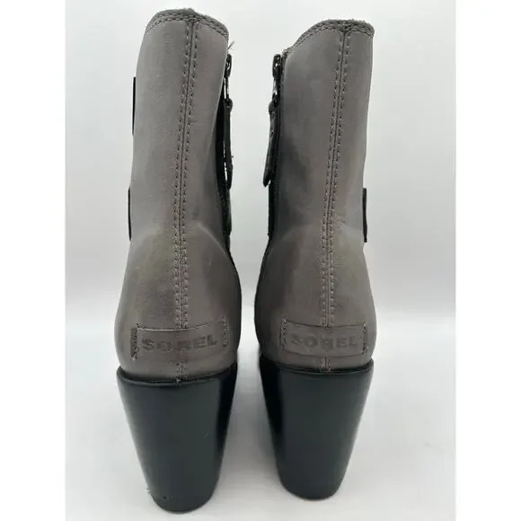 Sorel After Hours Gray Leather Wedge Moto Bootie
Woman’s SZ 8.5 - Picture 4 of 8